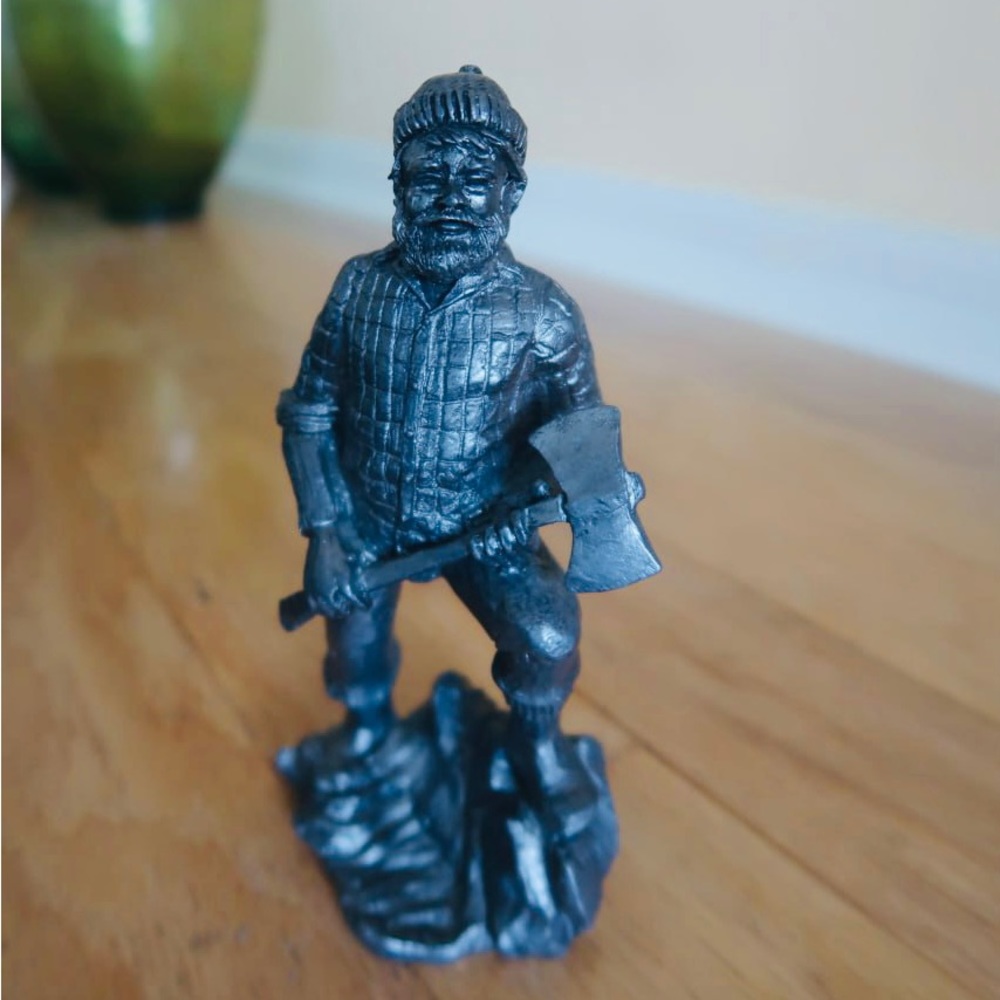 1986 Michael Ricker - Pewter - Paul Bunyan Figurine - Limited Series